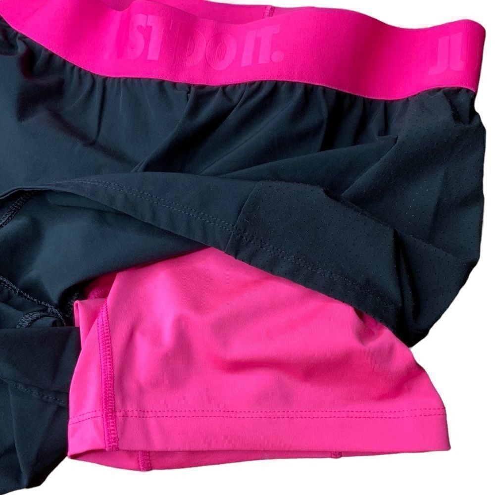 NIKE Dri Fit Black Pink Lined Running Shorts Size XS - Picture 8 of 11